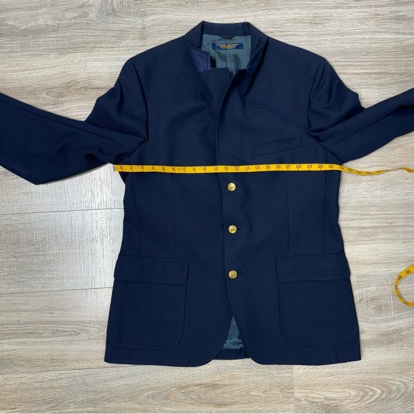 Vintage 70s Brooks Brothers Brooksgate Navy Blue Sport Coat Blazer Size 43 R - Picture 10 of 16